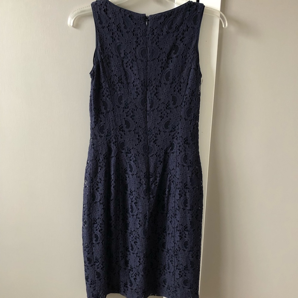 Lauren Ralph Lauren Navy Fitted Dress - Picture 3 of 6